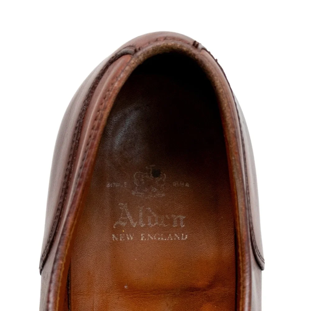 Alden 962 Norwegian Front Blucher Dark Tan Calfskin Split Toe Derby Shoes 8.5 C